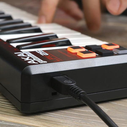 akai midi keyboards akai professional lpk25 laptop performance midi keyboard with btwig software, polishing cloth, gigbag & ebook