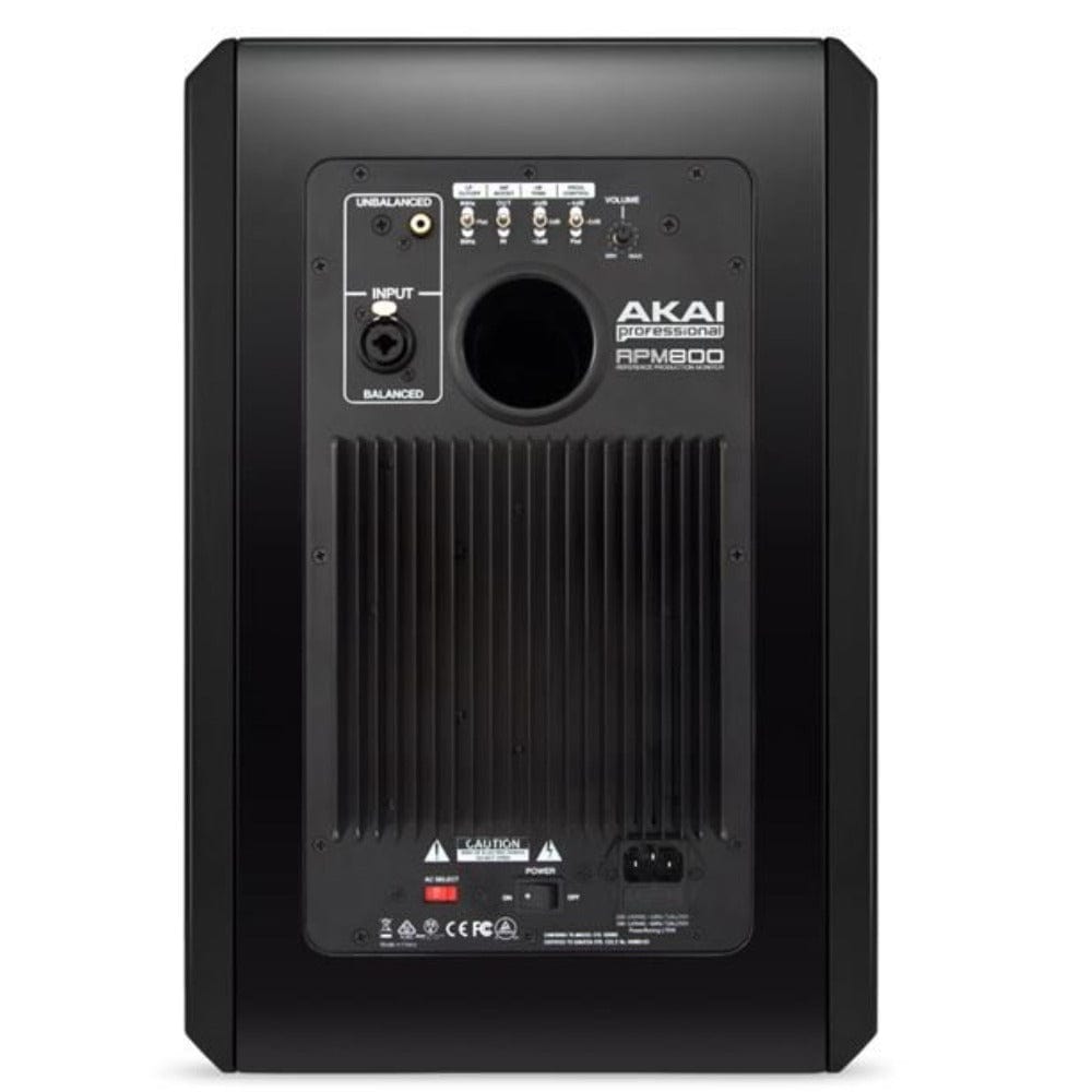 akai monitor speakers akai professional rpm800 bi-amplified studio monitor - single