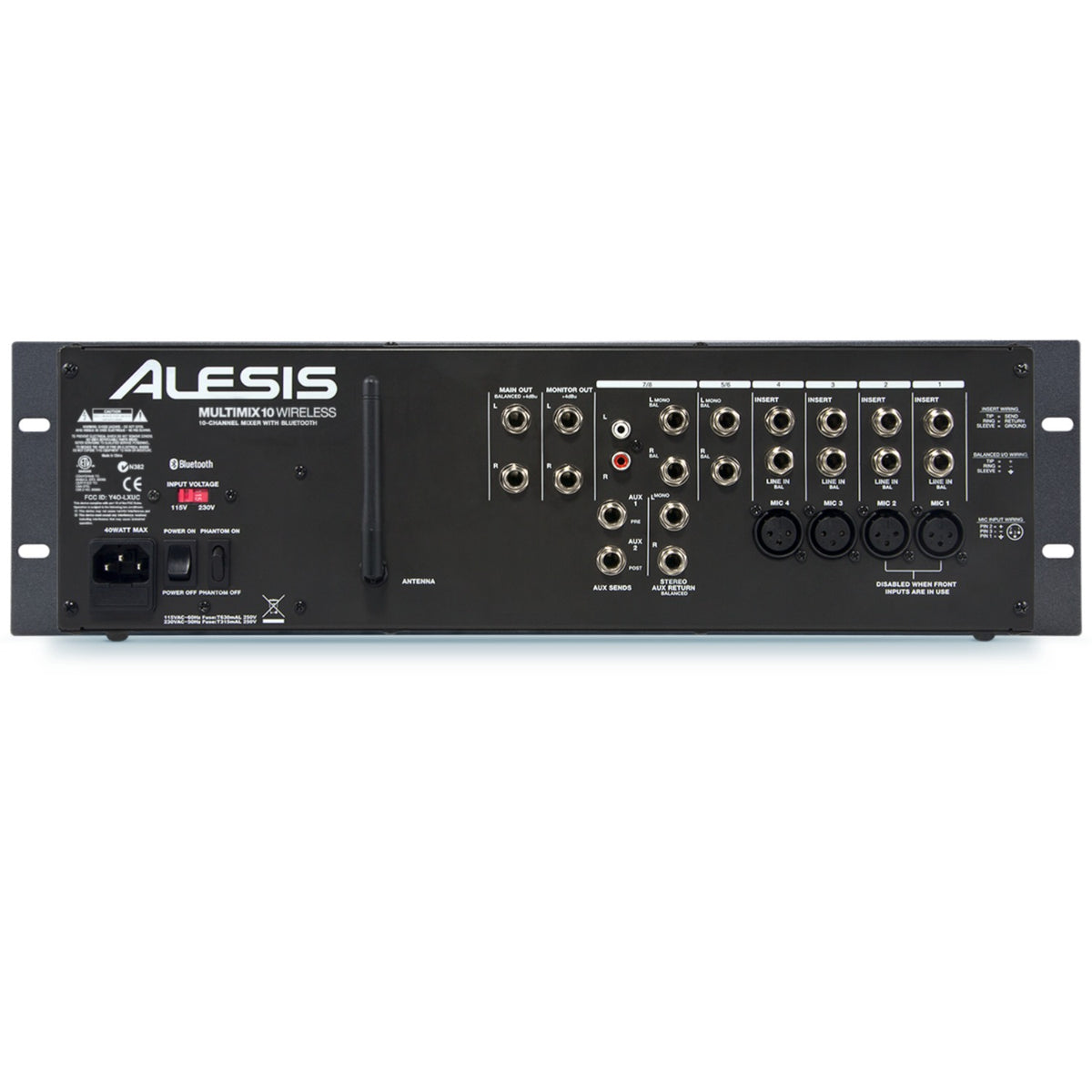Alesis Analog Mixers Alesis MultiMix 10 Wireless Rackmount 10-Channel Mixer with Bluetooth