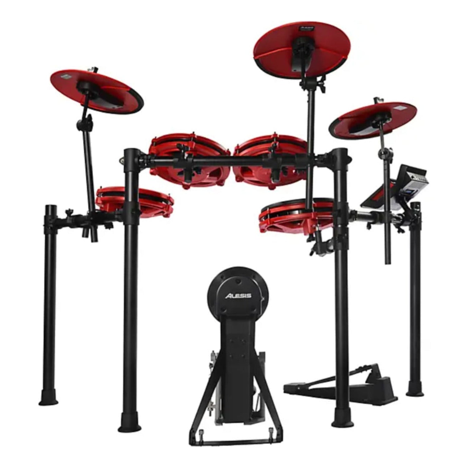 Alesis Electronic Drum Kits Alesis Nitro Max Kit Eight Piece Electronic Drum Kit with Mesh Heads and Bluetooth