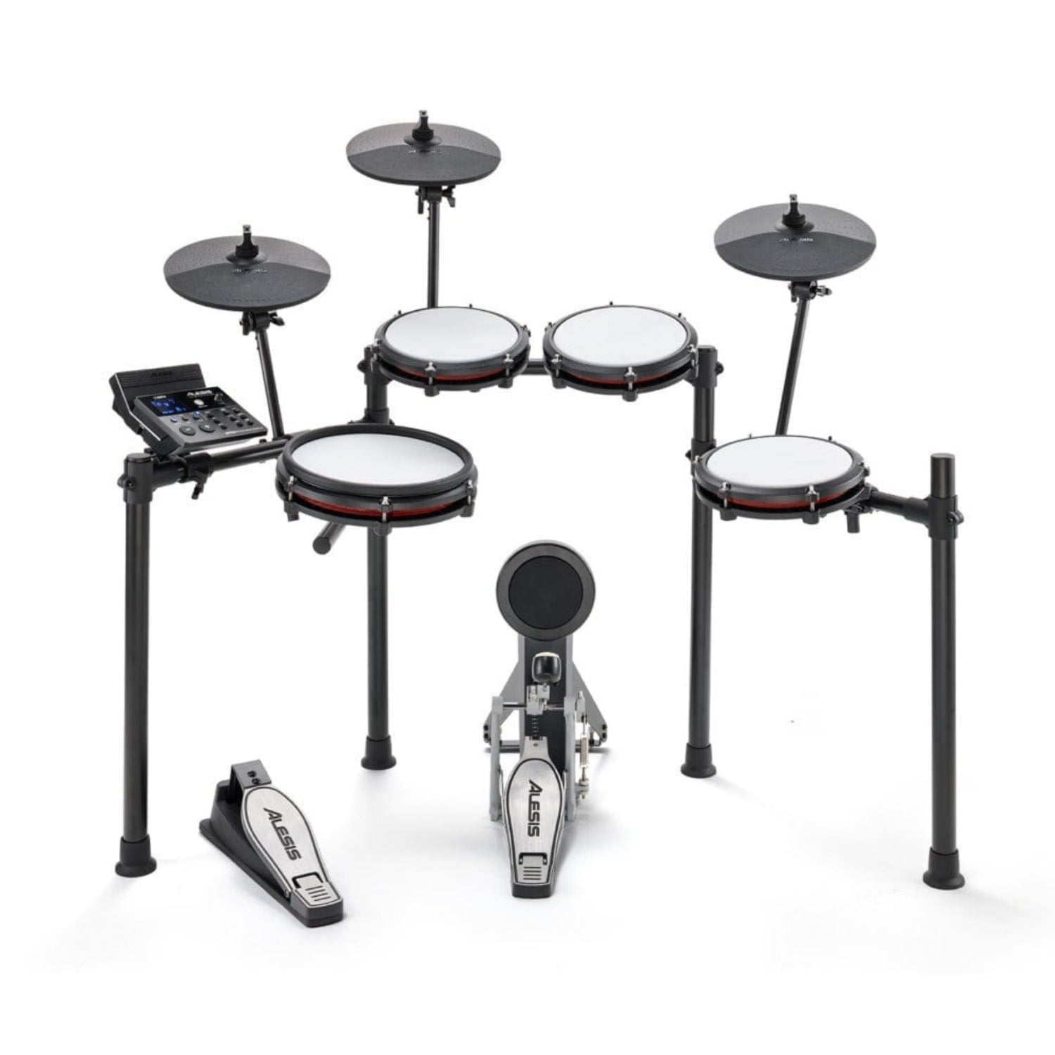 Alesis Electronic Drum Kits Alesis Nitro Max Kit Eight Piece Electronic Drum Kit with Mesh Heads and Bluetooth