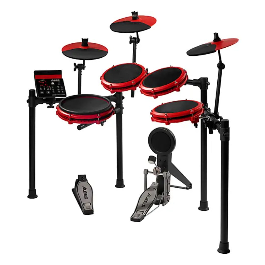 Alesis Electronic Drum Kits Alesis Nitro Max Kit Eight Piece Electronic Drum Kit with Mesh Heads and Bluetooth