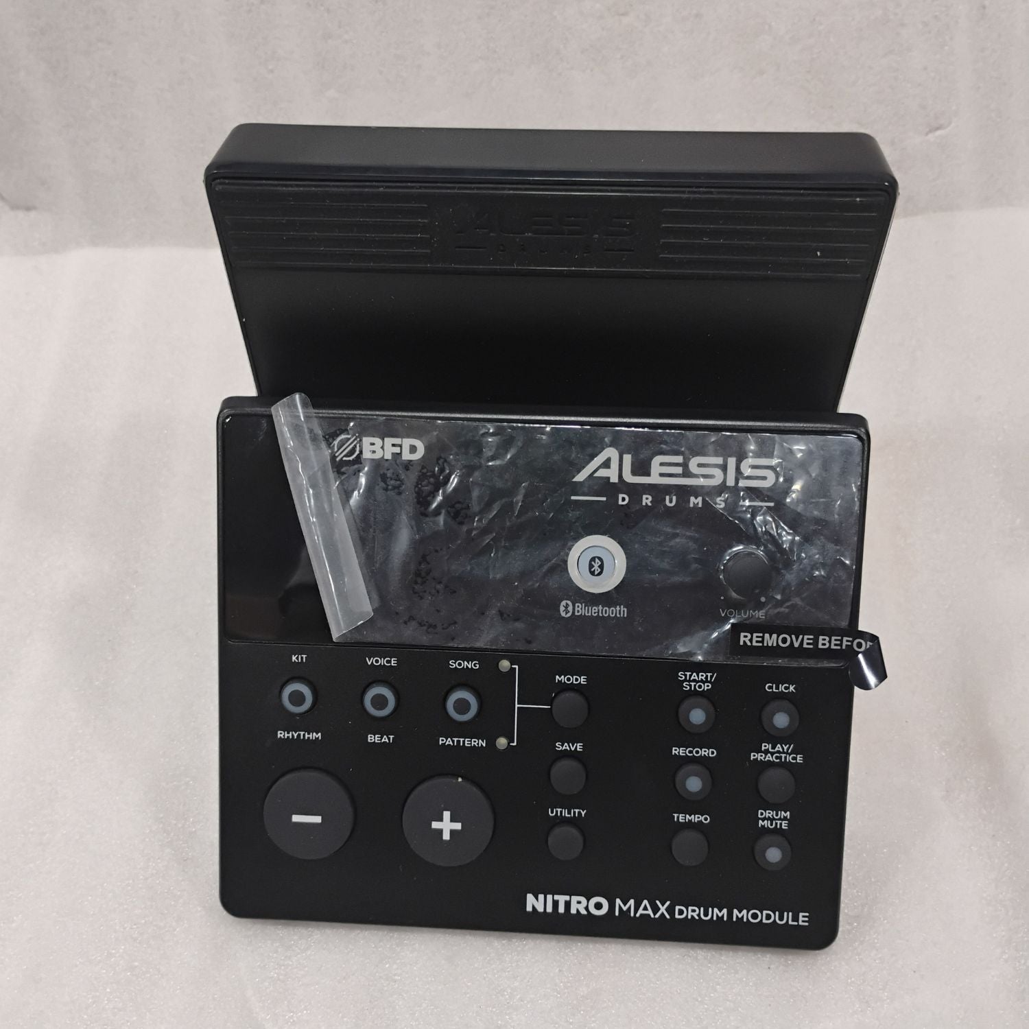 Alesis Electronic Drum Kits Alesis Nitro Max Kit Eight Piece Electronic Drum Kit with Mesh Heads and Bluetooth - Open Box #barcode_202501128638