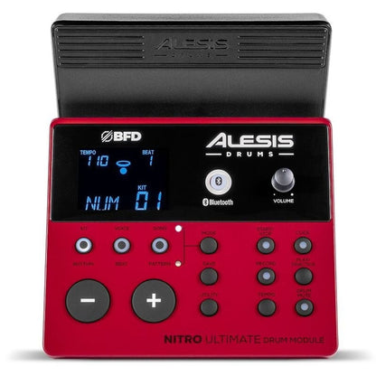 Alesis Electronic Drum Kits Alesis Nitro Ultimate 9-Piece Professional Electronic Drum Kit with Movable Hi-Hat and Bluetooth