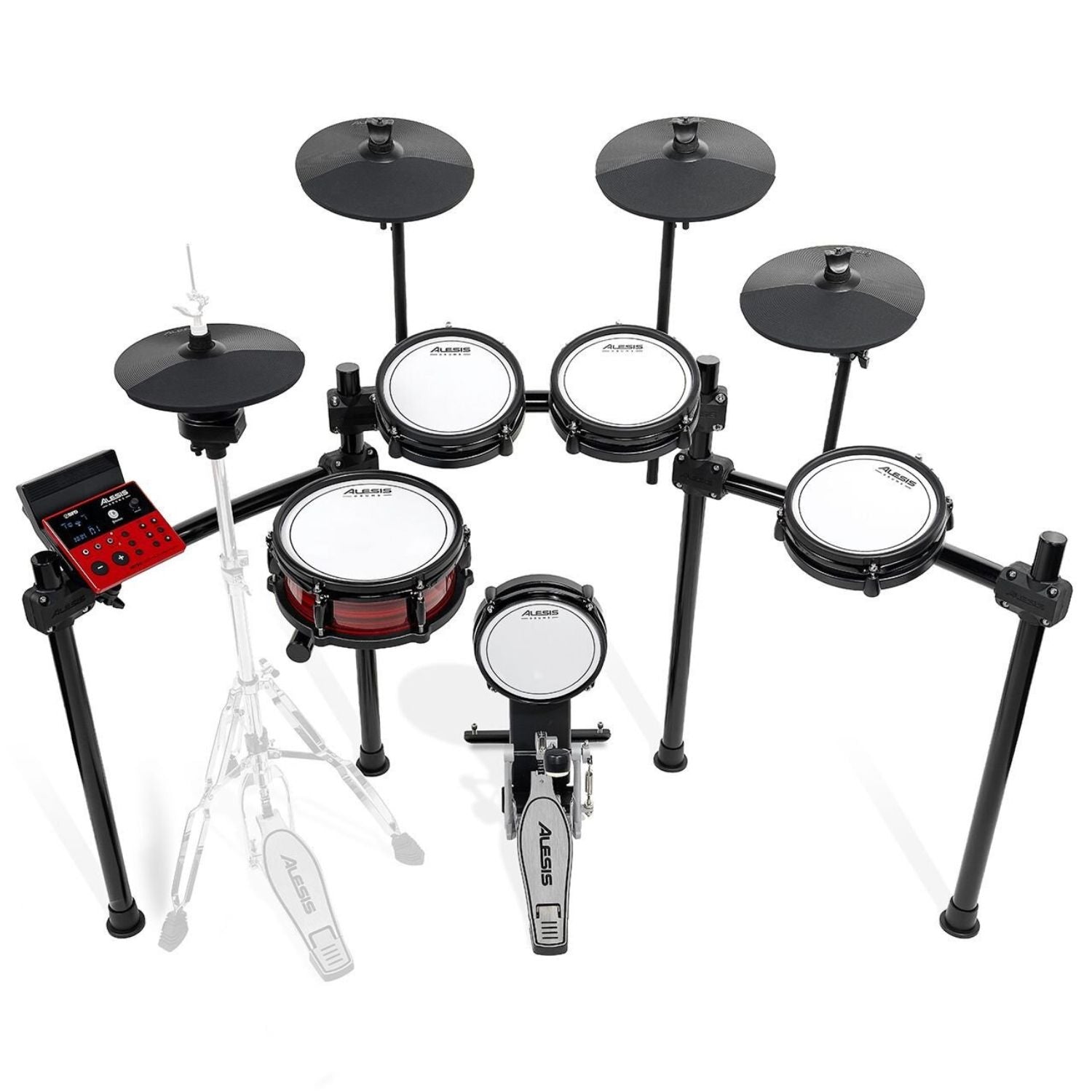 Alesis Electronic Drum Kits Alesis Nitro Ultimate 9-Piece Professional Electronic Drum Kit with Movable Hi-Hat and Bluetooth