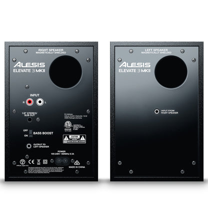 Alesis Monitor Speaker Bundles Alesis Elevate 3 MKII Monitors Speakers with Isolation Pads, Cables and Ebook  - Pair
