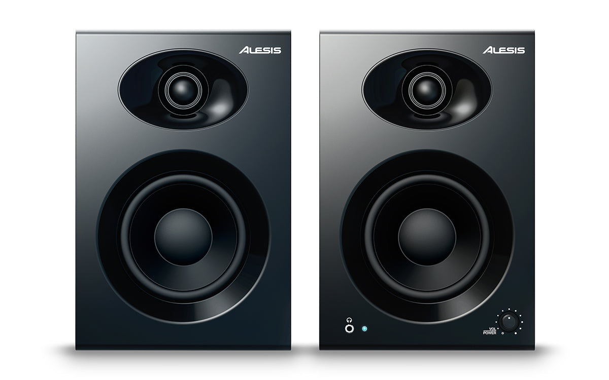 Alesis Monitor Speaker Bundles Alesis Elevate 4 4-Inch Powered Active Studio Monitor Speakers with Isolation Pads, Cables, and Ebook  - Pair