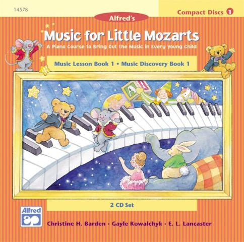 alfred method books alfred music for little mozarts cd 2-disc sets for lesson and discovery books level 1