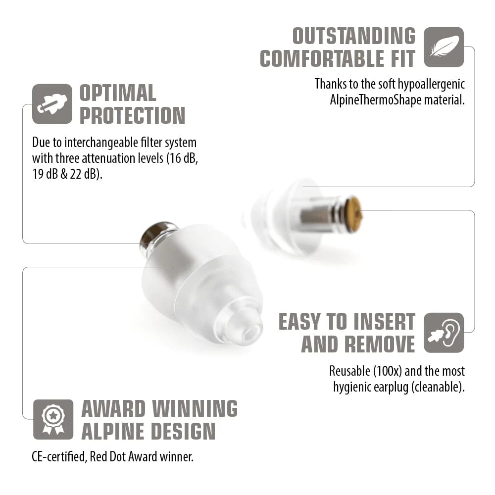 Alpine Hearing Protection Hearing Protection Transparent Alpine Hearing Protection MusicSafe Pro High Fidelity Music Filter Earplugs
