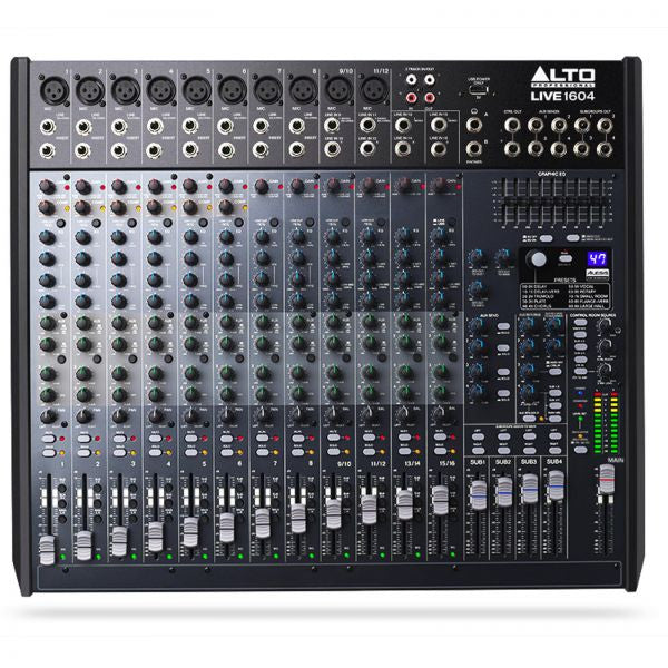 alto analog mixers alto professional live 1604 16 channel mixer