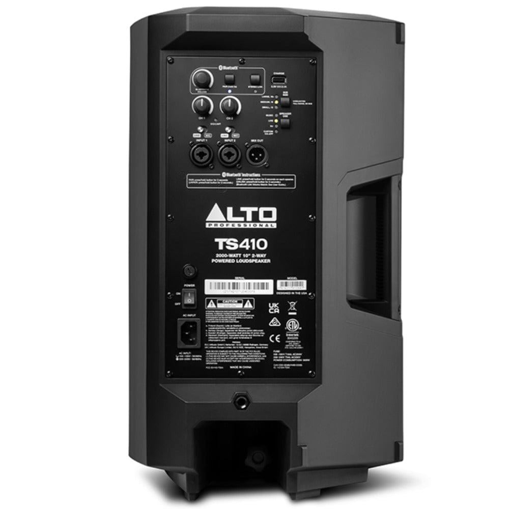 alto pa systems alto ts410 2000 watt 10 inch 2 way powered loudspeaker with bluetooth