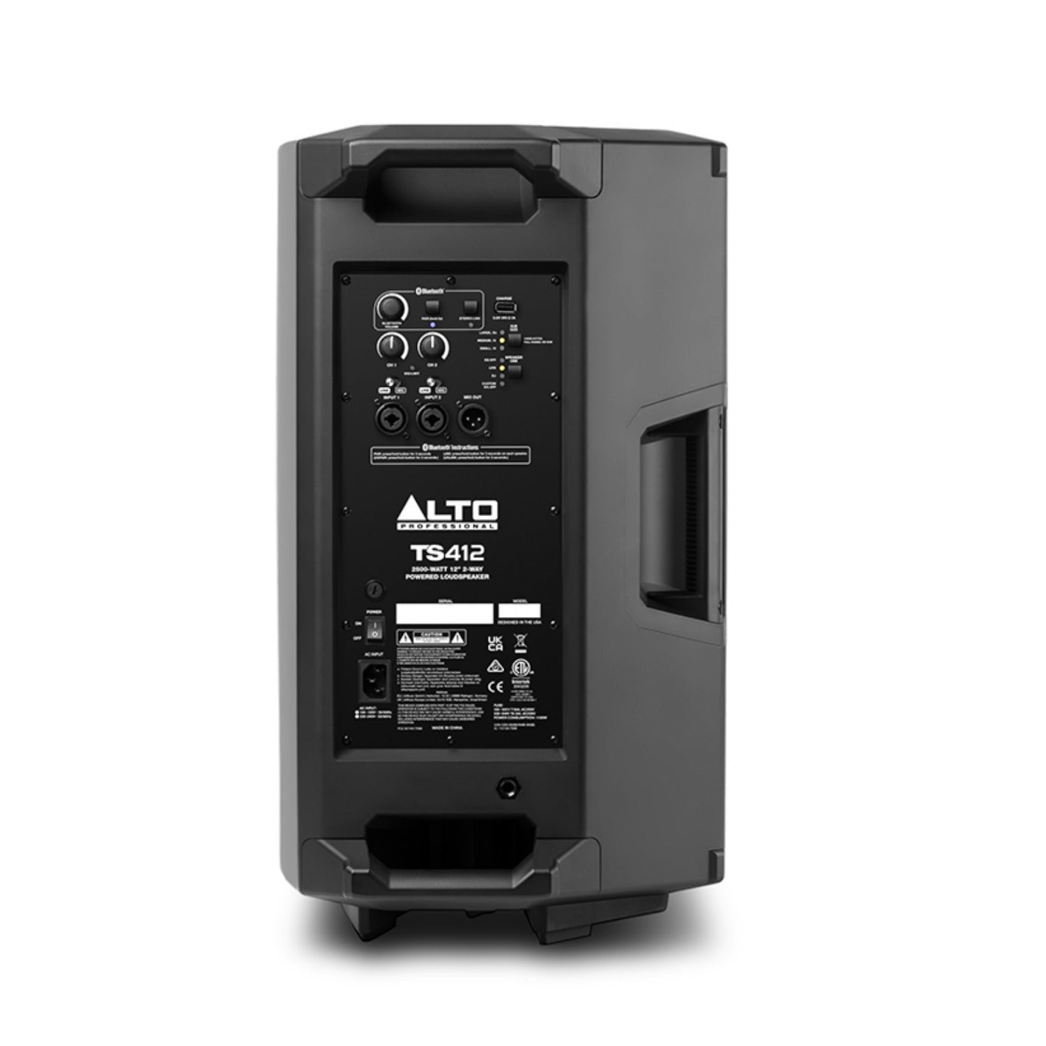 Alto Pa Systems Alto TS412 2500 Watt 12 Inch 2 Way Powered Loudspeaker with Bluetooth
