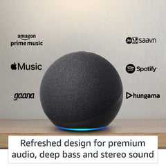 Amazon Devices Bluetooth Speakers Amazon Echo 4th Generation Smart Speaker with Improved Bass & Alexa