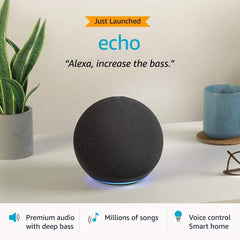 Amazon Devices Bluetooth Speakers Amazon Echo 4th Generation Smart Speaker with Improved Bass & Alexa
