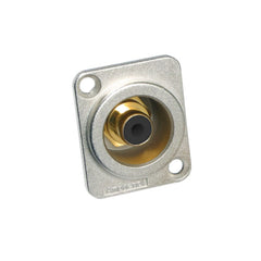Amphenol Cables and Connectors Black Amphenol Audio RCA Series ACJD Female RCA Panel Mount Connector