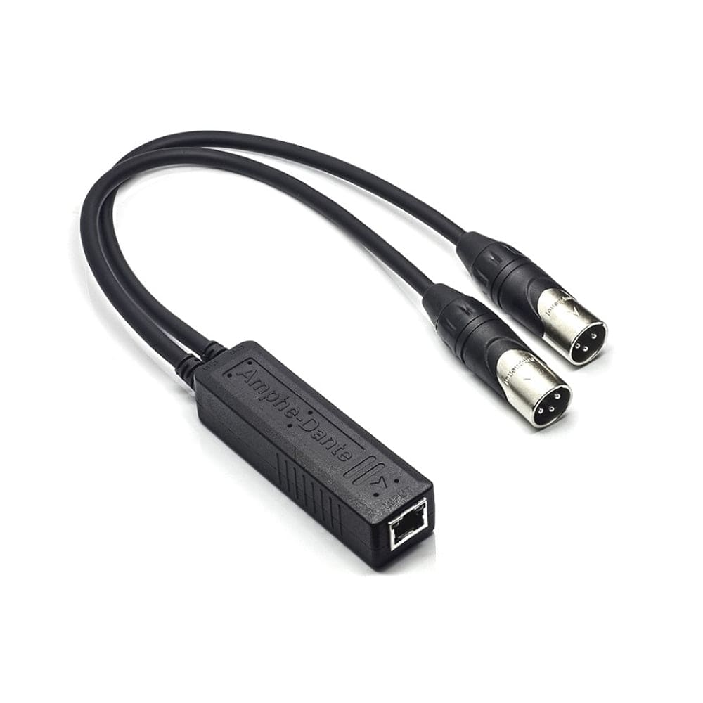 Amphenol Cables and Connectors Black Amphenol RJD1212-0050 Amphe-Dante RJ45 Audio Adapter with Dual Channel Output
