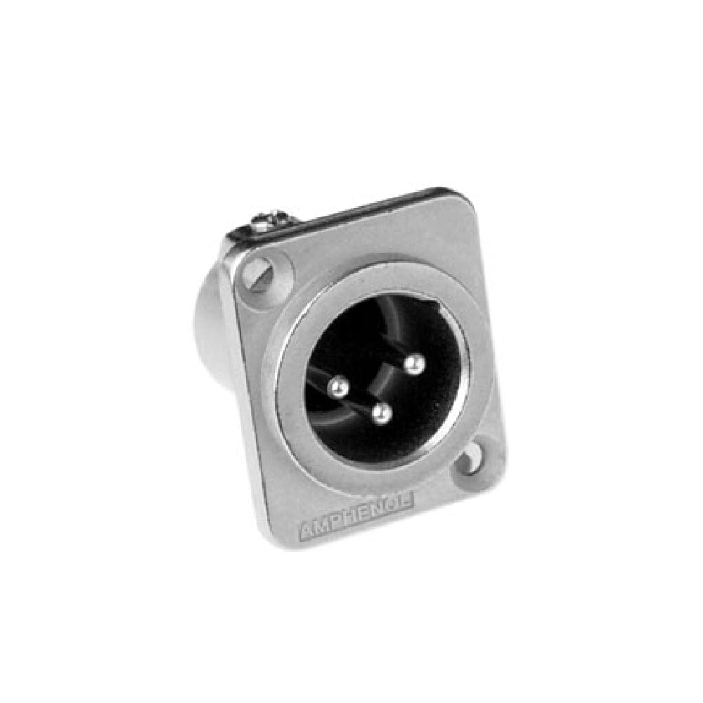 Amphenol Cables and Connectors Male Amphenol AC3MMDZ AC Series XLR Panel and Chassis Mount Connector
