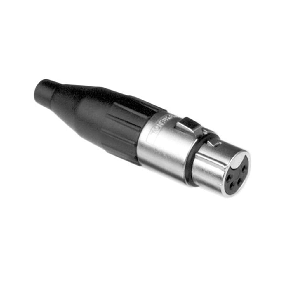 Amphenol Cables and Connectors Nickel Amphenol AC Series AC4F 4 Pin Female XLR Cable Connector