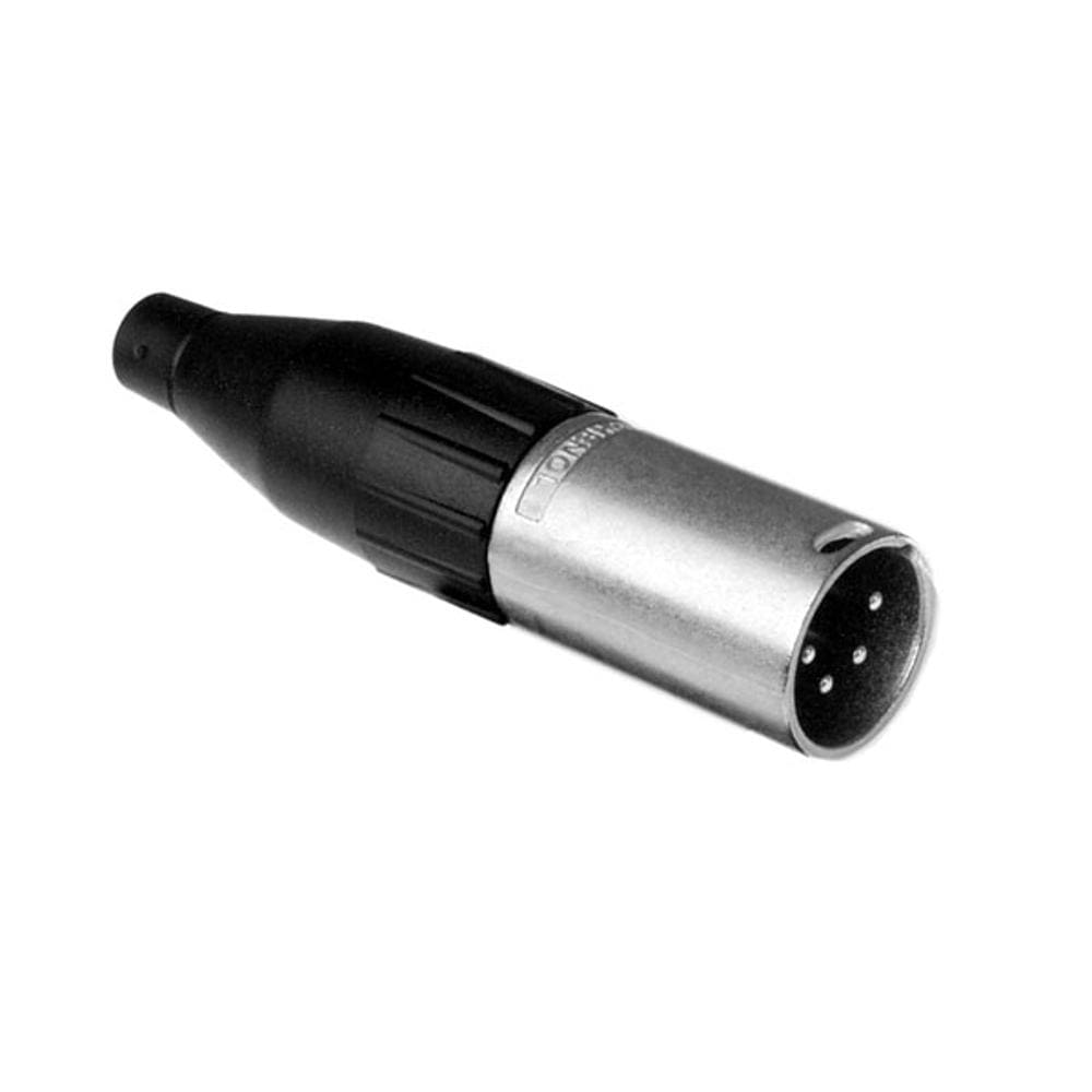 Amphenol Cables and Connectors Nickel Amphenol AC Series AC4M 4 Pin Male XLR Cable Connector