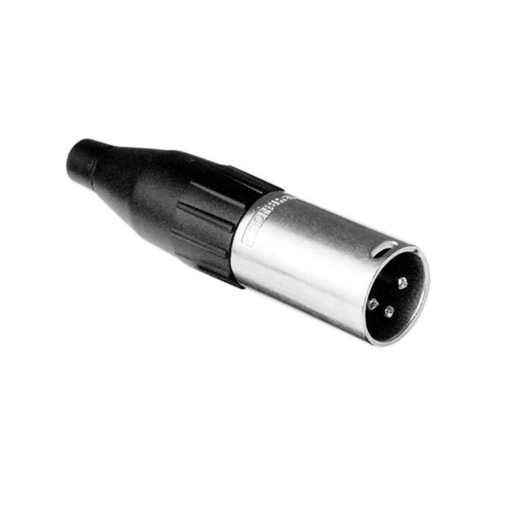 Amphenol Cables and Connectors Satin Nickel Amphenol AC Series AC3M Male Cable Connector with Standard Plating Nickel Finish