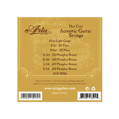 Aria Acoustic Guitar Strings Aria AGS-200 Phosphor Bronze Acoustic Guitar String