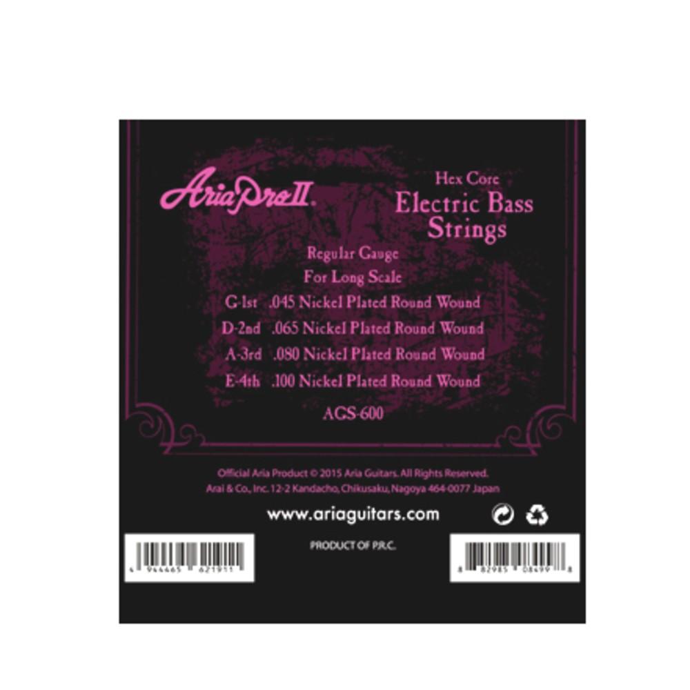 aria bass guitar strings aria ags nickel plated round wound bass guitar string   #gauge_long-scale-4-strings---45-100
