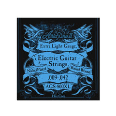 Aria Electric Guitar Strings Extra Light Gauge - 9-42 Aria AGS-800 Nickel Plated Round Wound Electric Guitar String