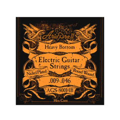 Aria Electric Guitar Strings Heavy Bottom - 9-46 Aria AGS-800 Nickel Plated Round Wound Electric Guitar String