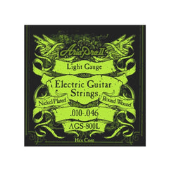 Aria Electric Guitar Strings Light Gauge - 10-46 Aria AGS-800 Nickel Plated Round Wound Electric Guitar String