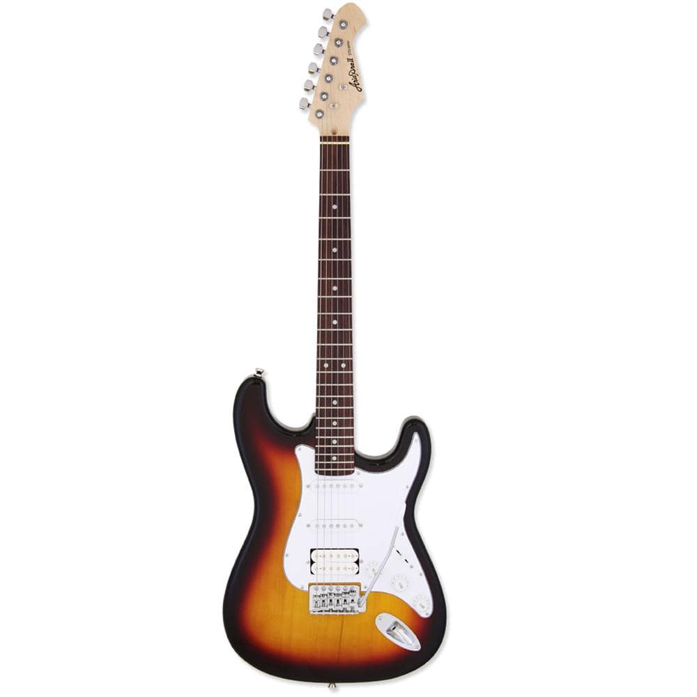 aria electric guitars 3 tone sunburst aria stg-004 hss 6 string electric guitar - techwood      #color_3-tone-sunburst