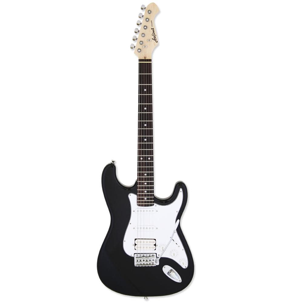 aria electric guitars black aria stg-004 hss 6 string electric guitar - techwood      #color_black
