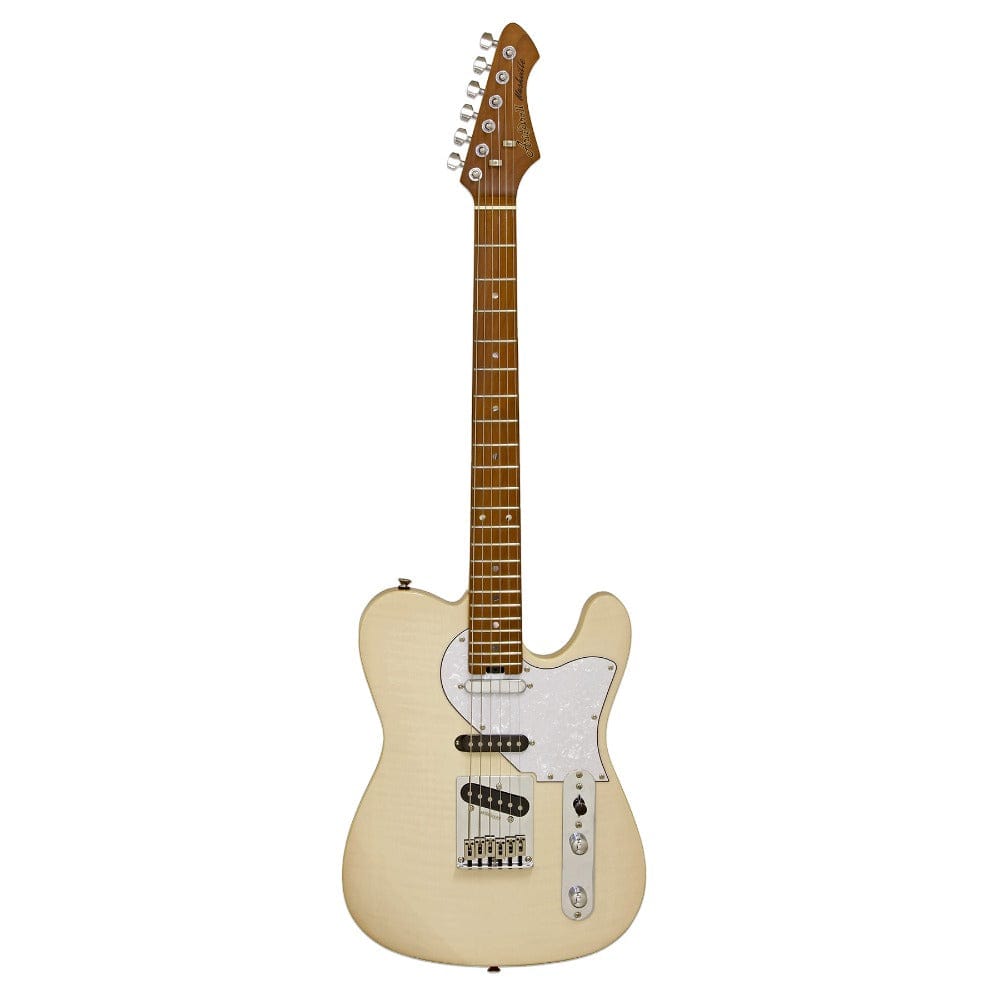 aria electric guitars marble white aria 615-mk2 nashville 6-string electric guitar   #color_marble-white