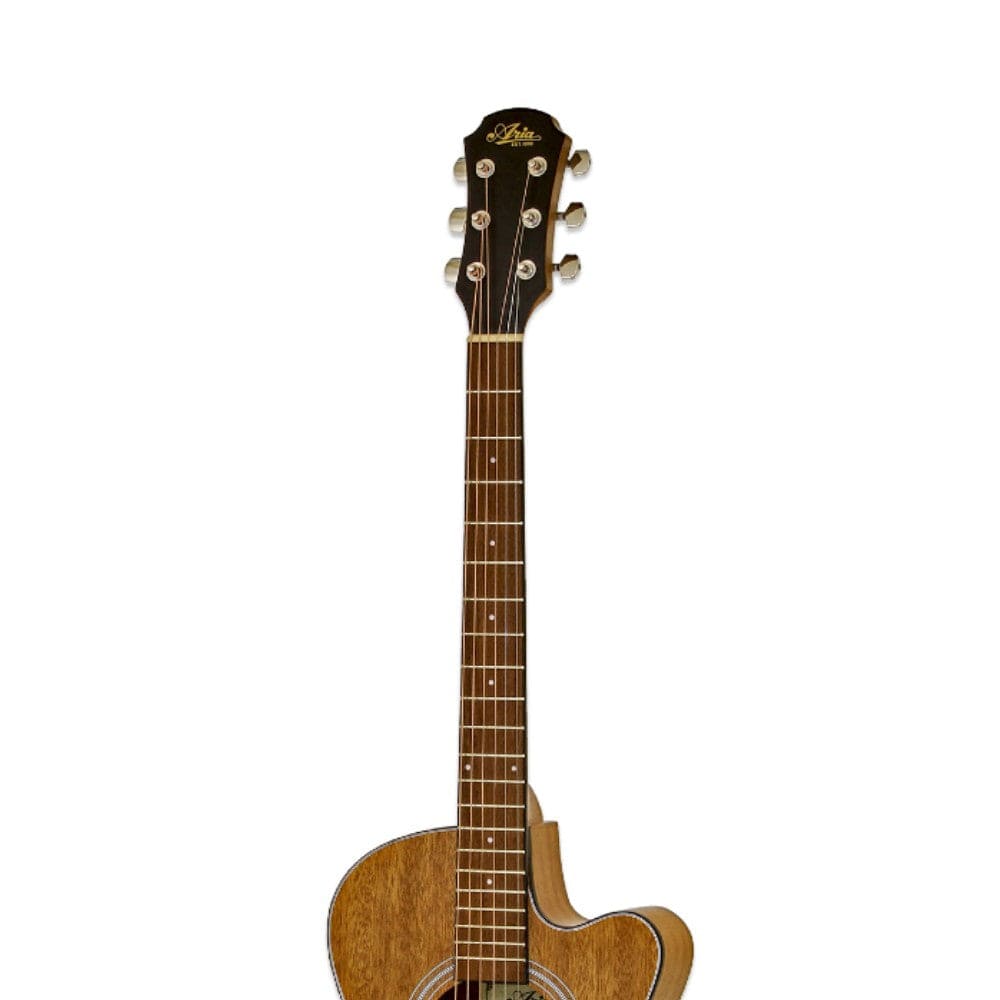 Aria Electro Acoustic Guitars Aria FET M1 Cutaway Electro Acoustic Guitar With 4 Band EQ + Tuner - Natural