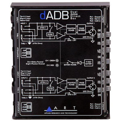 art d i boxes art dadb dual active d i box