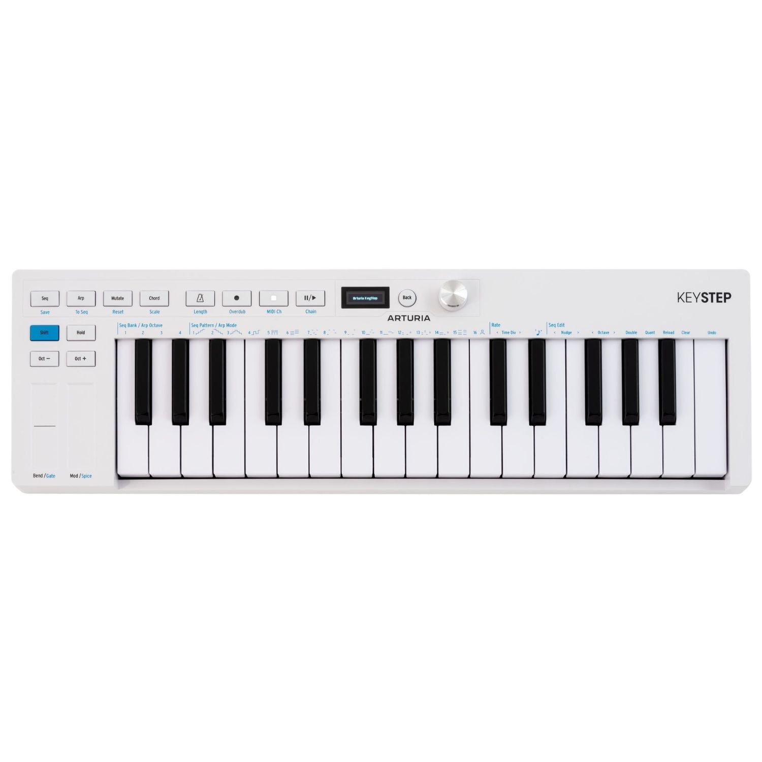 Arturia Midi Controllers White Arturia KeyStep Mk2 Controller & Sequencer 