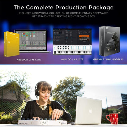 arturia midi keyboards arturia minilab 3 25-note velocity sensitive slim midi keyboard 