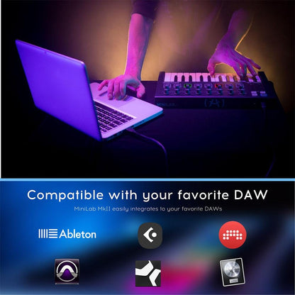 arturia midi keyboards arturia minilab 3 25-note velocity sensitive slim midi keyboard 