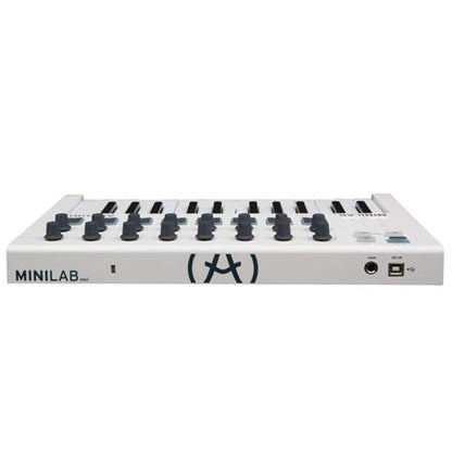 arturia midi keyboards arturia minilab mkii 25 slim-key midi keyboard - white- open box