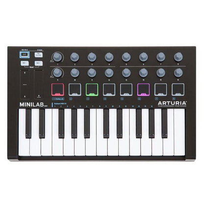 arturia midi keyboards black / mkii arturia minilab 3 25-note velocity sensitive slim midi keyboard 