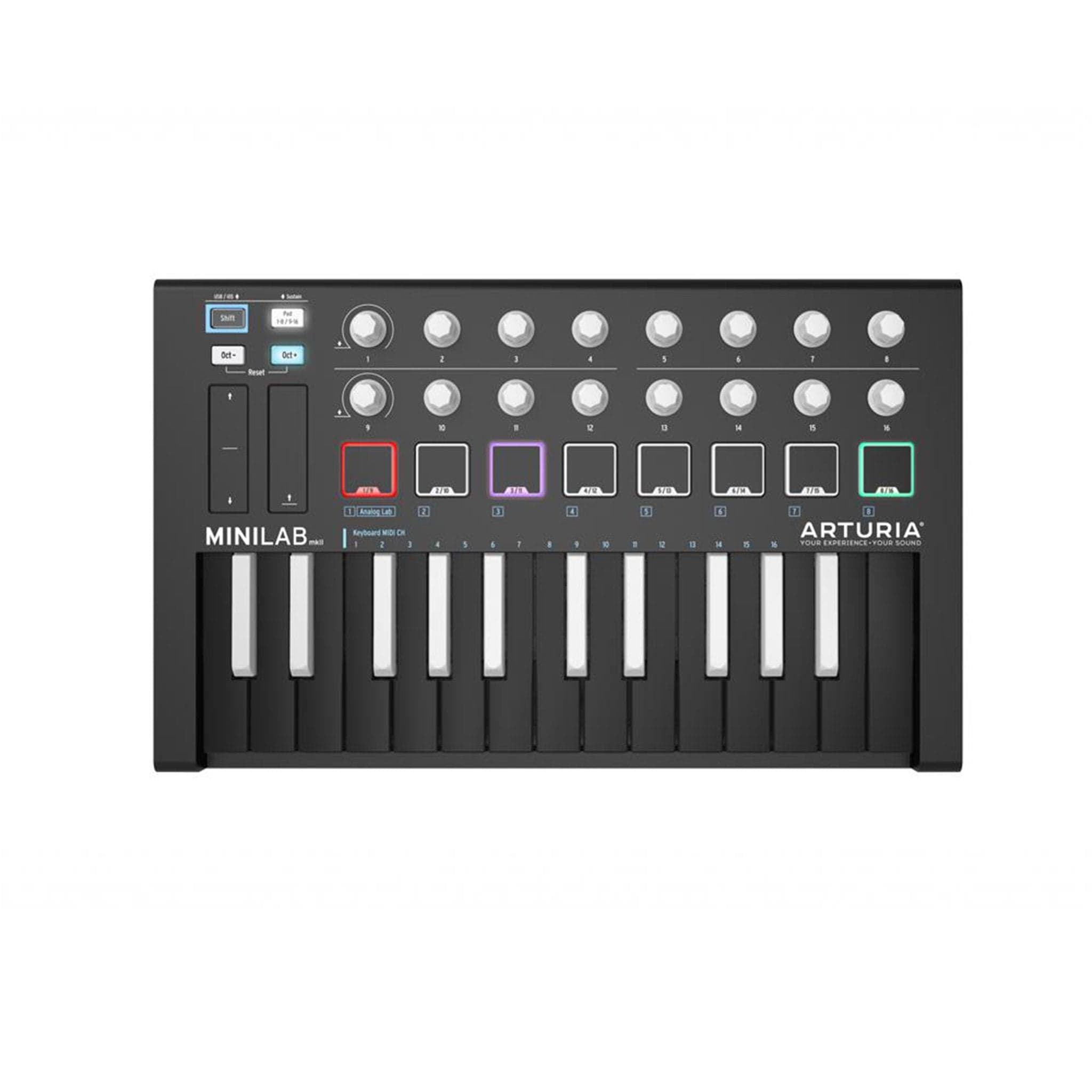 arturia midi keyboards inverted / mkii arturia minilab 3 25-note velocity sensitive slim midi keyboard 