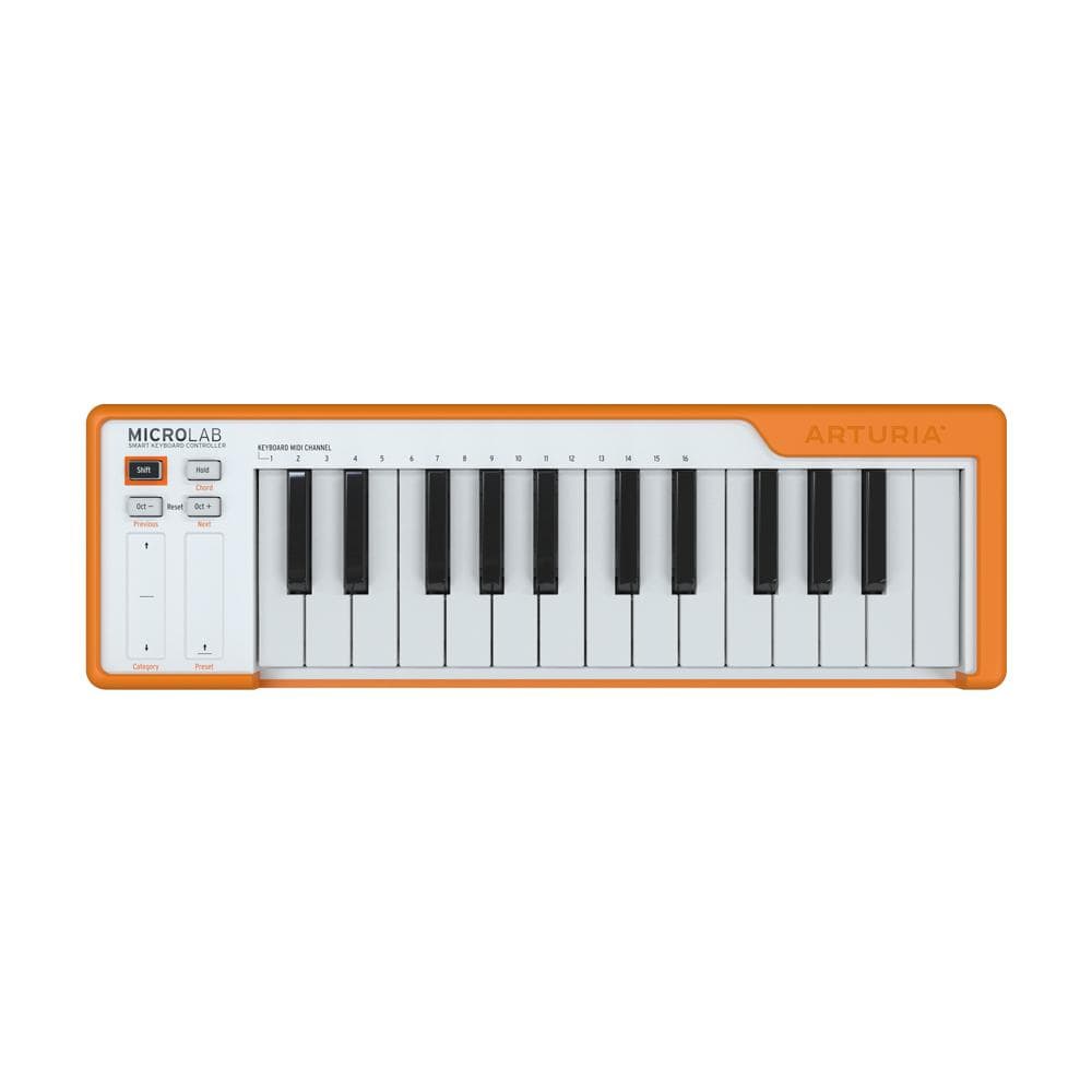 Arturia Midi Keyboards Orange Arturia Microlab 25 Key Usb Midi Keyboard Controller