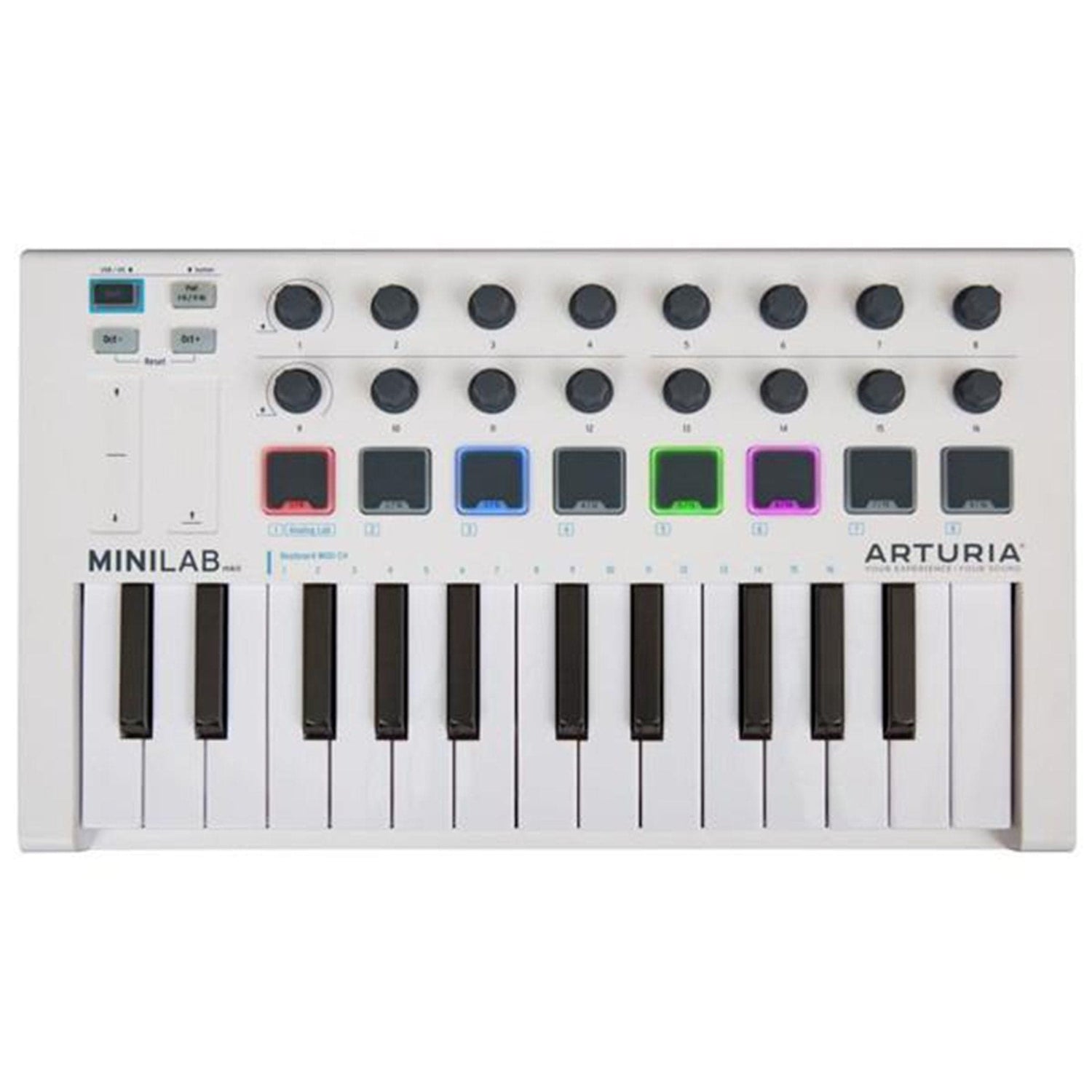 arturia midi keyboards white / mkii arturia minilab 3 25-note velocity sensitive slim midi keyboard 