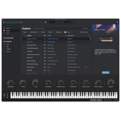 Arturia Virtual Instruments Arturia Analog Lab V Synthesizer Software Instrument – Professional Audio Software & Plugin