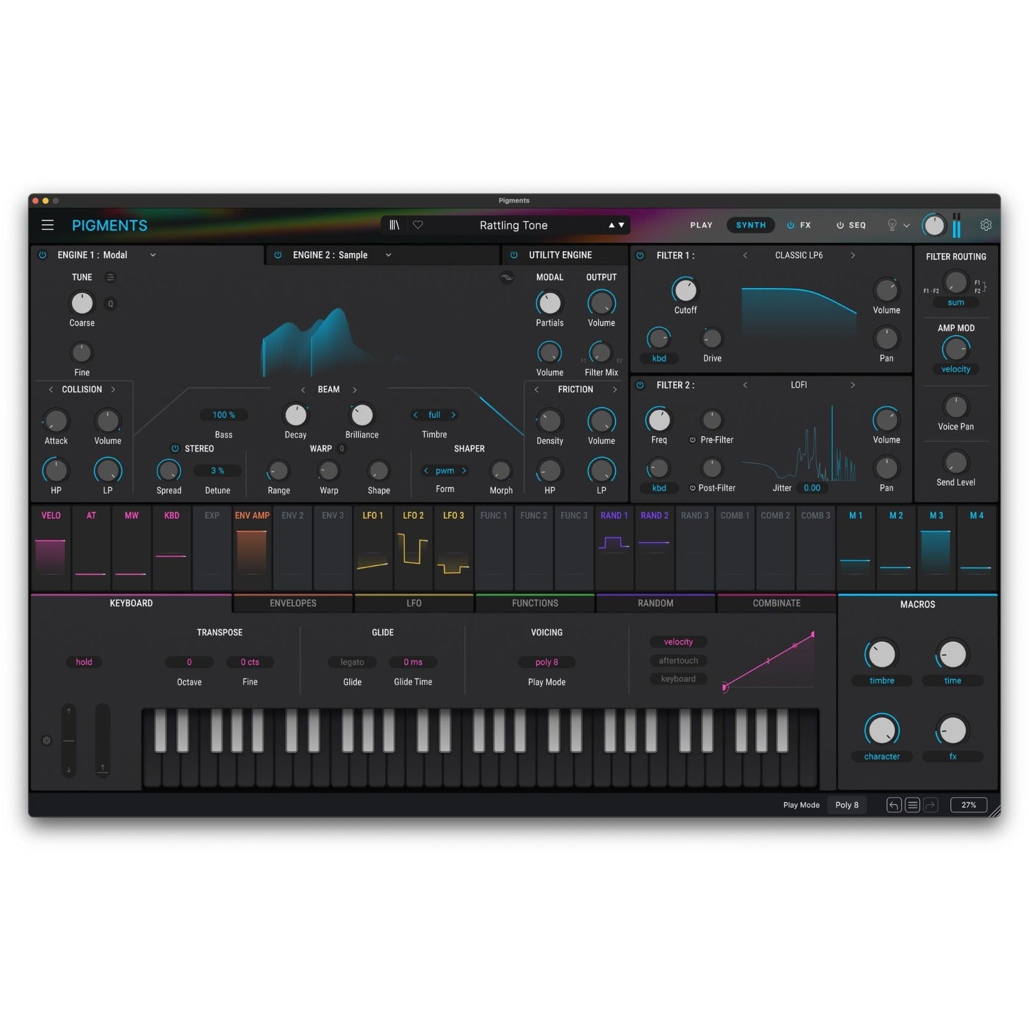 Arturia Virtual Instruments Arturia Pigments 6 Polychrome Software Synthesizer