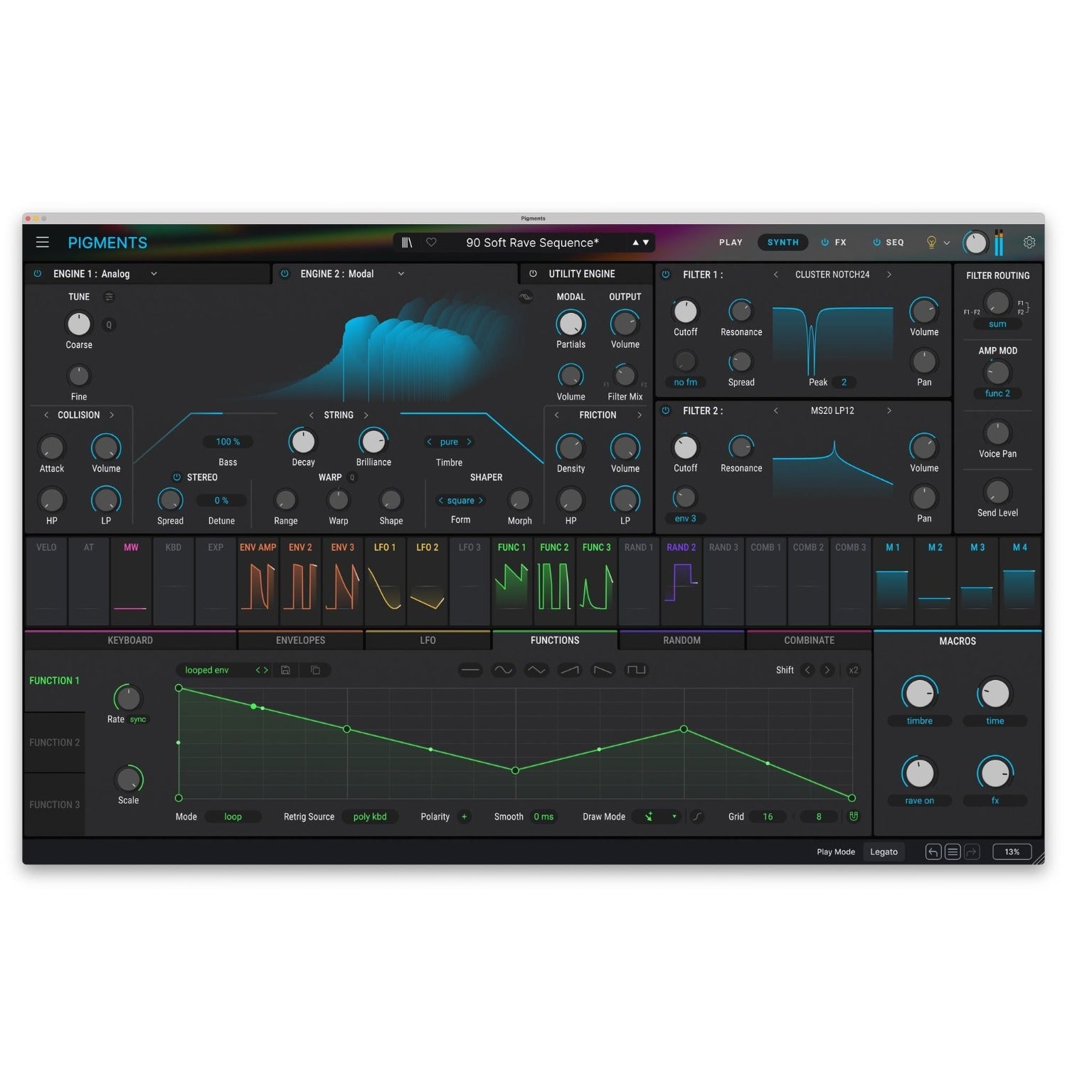 Arturia Virtual Instruments Arturia Pigments 6 Polychrome Software Synthesizer