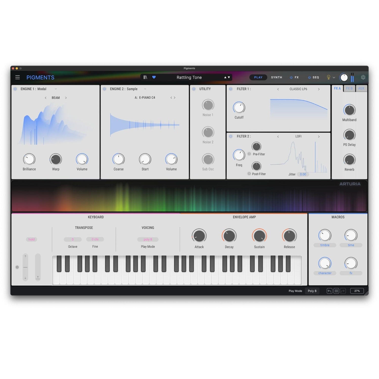 Arturia Virtual Instruments Arturia Pigments 6 Polychrome Software Synthesizer – Professional Audio Software & Plugin