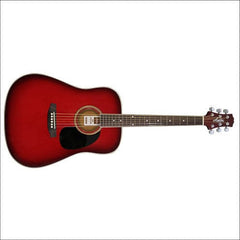 Ashton Acoustic Guitars Wine Red Sunburst Ashton SPD25 Starter Pack Acoustic Guitar