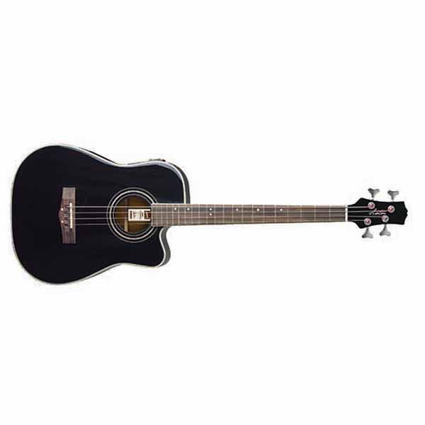 ashton bass guitars ashton acb100ceqbk acoustic bass guitar - black