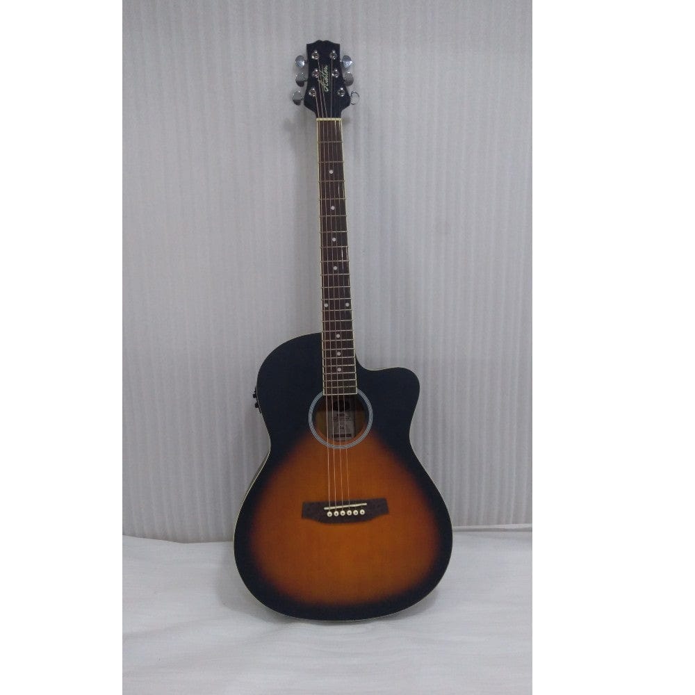 ashton electro acoustic guitars ashton d10ceq 39-inch cutaway electro acoustic guitar with eq - open box b stock