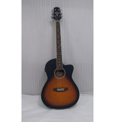 ashton electro acoustic guitars ashton d10ceq 39-inch cutaway electro acoustic guitar with eq - open box b stock